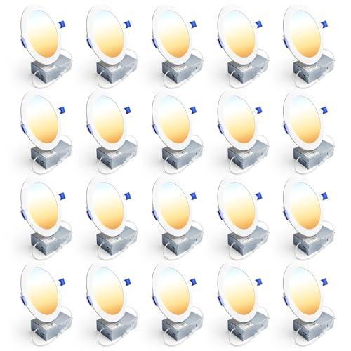 20 Pack Ultra-Thin Dimmable LED Recessed Lights