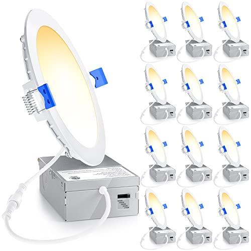 12 Pack Dimmable 6 Inch LED Recessed Lights