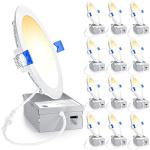 12 Pack Dimmable 6 Inch LED Recessed Lights