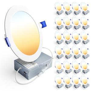 24 Pack Dimmable Ultra-Thin LED Recessed Lights