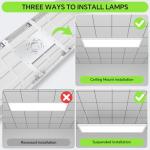 2-Pack 1x4 LED Flat Panel Ceiling Light