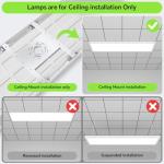 4-Pack 1x4 LED Flat Panel Ceiling Lights