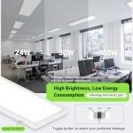 2-Pack 1x4 LED Flat Panel Ceiling Light