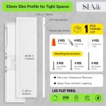 Dimmable 1x4 LED Flat Panel Ceiling Light