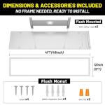 BeckTour 1x4 LED Flat Panel Light 2-Pack