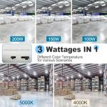 Xbuyee 4-Pack Adjustable High Bay LED Lights