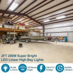 Xbuyee 4-Pack Adjustable High Bay LED Lights