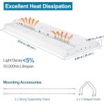 Xbuyee 4-Pack Adjustable High Bay LED Lights