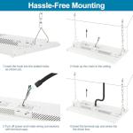 Xbuyee 2-Pack Dimmable LED High Bay Lights