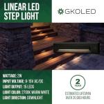 GKOLED 6-Pack 2W Outdoor LED Step Lights