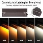 LEONLITE 12-Pack Slim 10.6" Low Voltage LED Step Lights