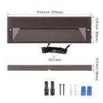 LEONLITE 12-Pack Slim 10.6" Low Voltage LED Step Lights