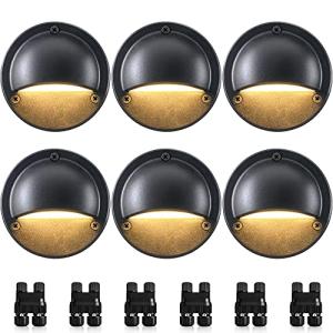 SUNVIE 5W LED Low Voltage Deck Lights, 6 Pack
