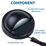 SUNVIE 5W LED Low Voltage Deck Lights, 6 Pack