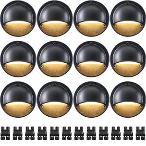 SUNVIE 5W LED Low Voltage Deck Lights, 12 Pack