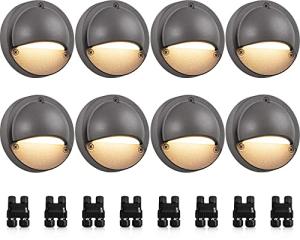 SUNVIE 5W Low Voltage Landscape Deck Lights, 8 Pack