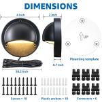 SUNVIE 5W LED Low Voltage Deck Lights, 12 Pack