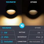 SUNVIE 5W LED Low Voltage Deck Lights, 12 Pack
