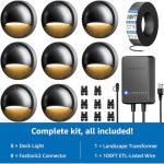 SUNVIE Low Voltage Deck Lights Kit - 8 Pack