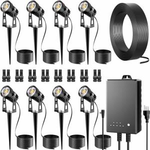 Outdoor LED Landscape Lighting Kit - 8 Pack