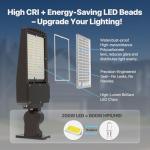 200W LED Parking Lot Light - 30000lm, 5000K