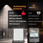 340W LED Parking Lot Light, 85000LM, IP65 Waterproof