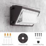 2 Pack 160W LED Wall Pack Lights, 25,600LM