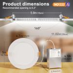 24 Pack Ultra-Thin Dimmable LED Recessed Lights