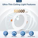 Amico 4 Pack Dimmable Ultra-Thin LED Ceiling Lights