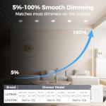 24 Pack Ultra-Thin Dimmable LED Recessed Lights