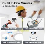 24 Pack Ultra-Thin Dimmable LED Recessed Lights