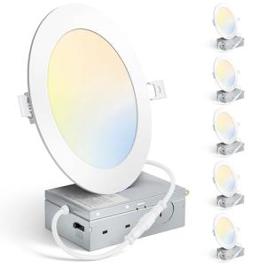 MAXvolador 6 Pack Ultra-Thin LED Recessed Lights