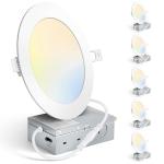 MAXvolador 6 Pack Ultra-Thin LED Recessed Lights