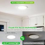 MAXvolador 6 Pack Ultra-Thin LED Recessed Lights