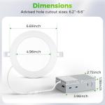 MAXvolador 6 Pack Ultra-Thin LED Recessed Lights