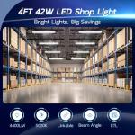 Hykolity 4-Pack 4FT Linkable LED Shop Lights