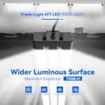 JESLED 4FT LED Shop Lights, Dimmable & Bright