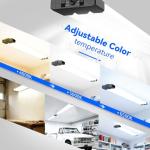 JESLED 4FT LED Shop Lights, Dimmable & Bright