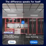 Hykolity 4-Pack 4FT Linkable LED Shop Lights