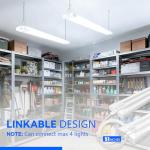 Adjustable 4FT LED Shop Lights, Selectable Brightness