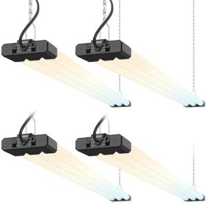 JESLED 4FT Dimmable LED Shop Lights - 4 Pack