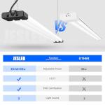 JESLED 4FT Dimmable LED Shop Lights - 4 Pack