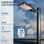 240W LED Parking Lot Lights with Smart Photocell