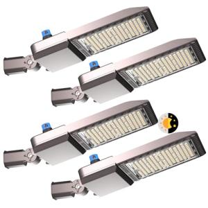 320W LED Parking Lot Lights with Photocell - 4 Pack