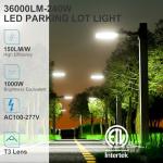 240W LED Parking Lot Lights - 2 Pack
