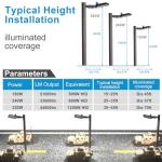 5-Pack 240W LED Parking Lot Lights, 36000LM