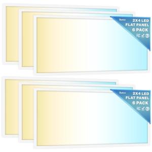 Sunco 2x4 LED Flat Panel Light 6 Pack