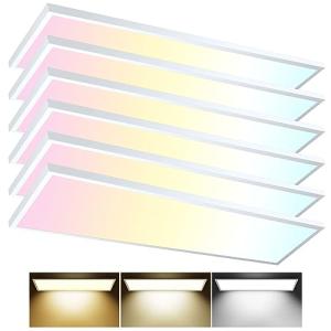 6-Pack Dimmable LED Flat Panel Ceiling Lights