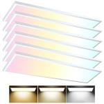 6-Pack Dimmable LED Flat Panel Ceiling Lights