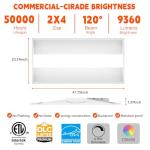 OKQ 2x4 LED Troffer Center Basket Light, 4 Pack